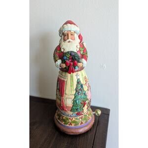 Jim Shore All Is Merry and Bright #4044666 Rotating Musical Santa Deck the Halls